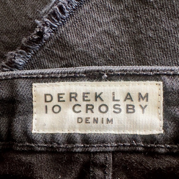 Derek Lam 10 Crosby GIA black jeans womens size 28 mid rise crop flare - Picture 5 of 7